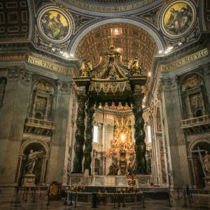 róma vatikán szent péter bazilika bernini baldachin